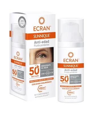 Ecran Sunnique Fluido Facial Solar Anti-edad FPS 50+ 50 ml