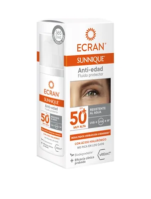 Ecran Sunnique Fluido Facial Solar Anti-edad FPS 50+ 50 ml - 1 unidad – foto 5