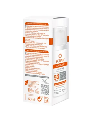 Ecran Sunnique Fluido Facial Solar Anti-edad FPS 50+ 50 ml - 1 unidad – foto 6
