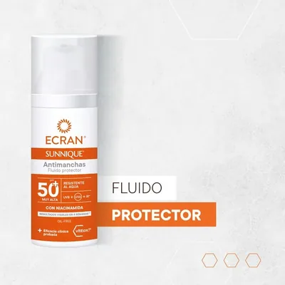 Ecran Sunnique Protector Facial Antimanchas FPS50+ Niacinamida 50 ml - 1 unidad – foto 6