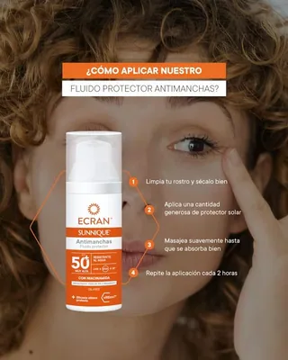 Ecran Sunnique Protector Facial Antimanchas FPS50+ Niacinamida 50 ml - 1 unidad – foto 1