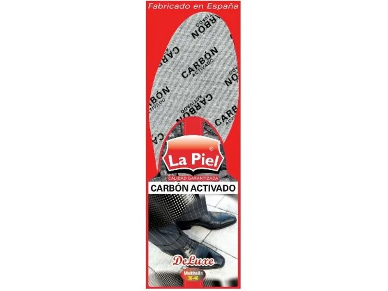 La Piel Plantillas Zapatos Carbón Activado Multitalla - pack de 12 unidades