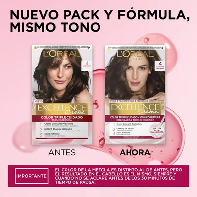 L'Oréal Paris Excellence Creme Tinte Permanente Tono 4.54 Castaño Caoba Cobrizo 60 ml - pack de 3 unidades – foto 3