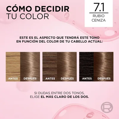 L'Oréal Paris Excellence Creme Tinte Permanente Tono 7.1 Rubio Ceniza - pack de 3 unidades – foto 7