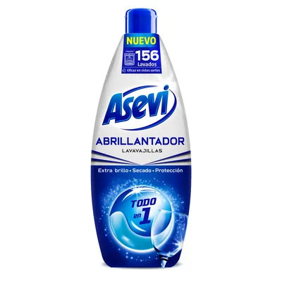 Asevi abrillantador lavavajillas todo en 1 brillo antical 156 lavados (pack de 12)