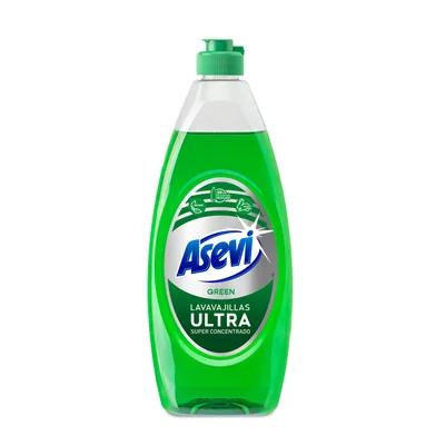 Asevi lavavajillas líquido Ultra Green ultraconcentrado 650 ml (pack de 12)