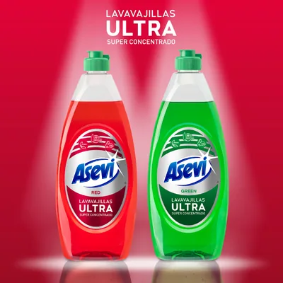 Asevi Lavavajillas líquido Ultra Green ultraconcentrado 650 ml - pack de 12 unidades – foto 1