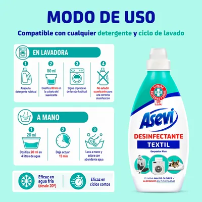 Asevi Desinfectante textil 720 ml - pack de 10 unidades – foto 7