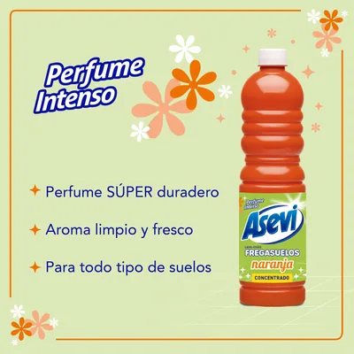 Asevi Fregasuelos perfumado naranja 1 L pH neutro - pack de 12 unidades – foto 5
