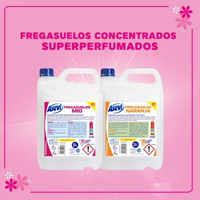 Asevi Fregasuelos perfumado naranja 5 L pH neutro - pack de 4 unidades – foto 4