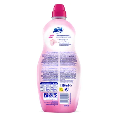 Asevi Suavizante concentrado hipoalergénico talco rosa 60 lavados 44360 ml - pack de 10 unidades – foto 4