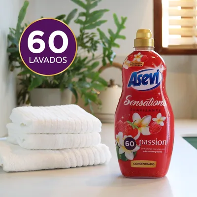 Asevi Suavizante concentrado Pasión & Tiaré 60 lavados 1440 ml - pack de 10 unidades – foto 2