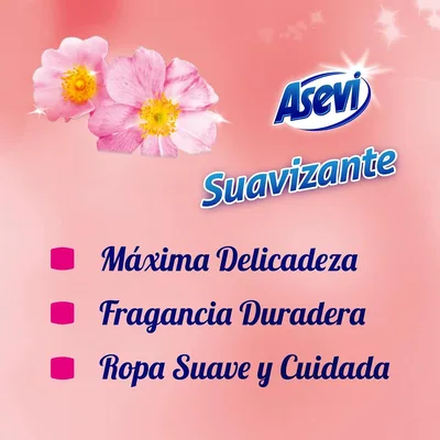 Asevi Suavizante concentrado rosa mosqueta aroma floral 60 lavados 1380 ml - pack de 10 unidades – foto 1
