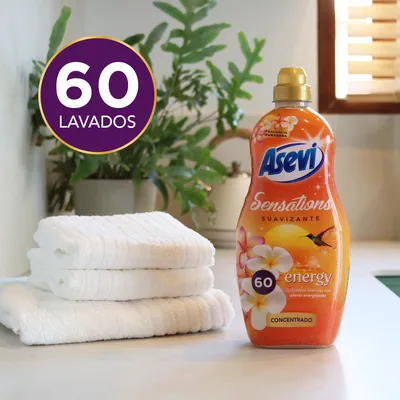 Asevi Suavizante concentrado Energy fragancia energizante 60 lavados 1440 ml - pack de 10 unidades – foto 2