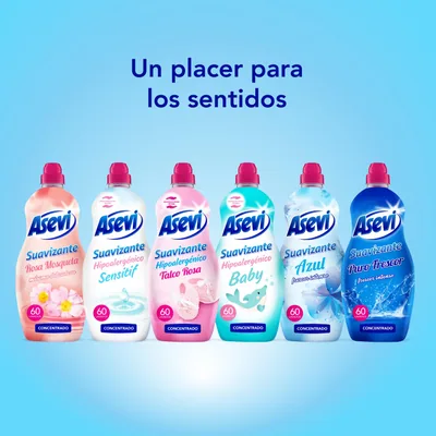 Asevi Suavizante concentrado azul frescor intenso 217 lavados 147868 ml - pack de 4 unidades – foto 1