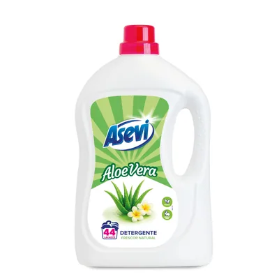 Asevi detergente líquido aloe vera para ropa blanca y de color 44 lavados (pack de 5)