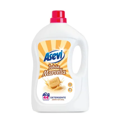 Asevi detergente líquido para lavadora Marsella jabón natural 44 lavados (pack de 5)