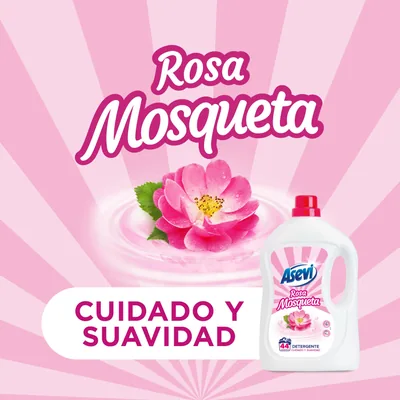 Asevi Detergente líquido para lavadora Rosa Mosqueta 44 lavados 2288 ml - pack de 5 unidades – foto 2