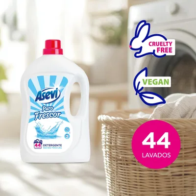 Asevi Detergente líquido para lavadora Puro Frescor 44 lavados 2288 ml - pack de 5 unidades – foto 2