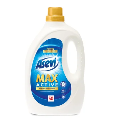 Asevi detergente líquido quitamanchas Max Active agua fría 50 dosis (pack de 5)