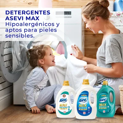 Asevi Detergente líquido quitamanchas Max Active agua fría 50 dosis 2500 ml - pack de 5 unidades – foto 3
