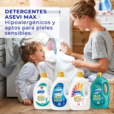 Asevi Detergente líquido concentrado para lavadora Max Color 50 lavados 2500 ml - pack de 5 unidades – foto 4