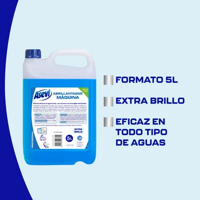 Asevi Abrillantador profesional para lavavajillas industriales 5 L - pack de 2 unidades – foto 3