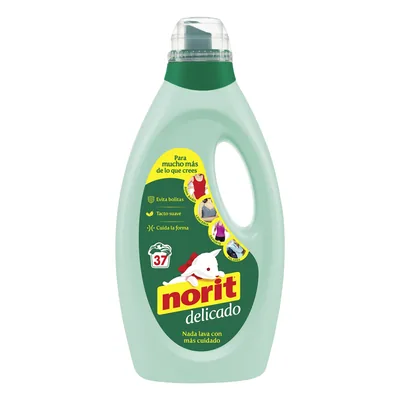 Norit Delicado Detergente Líquido para Prendas Delicadas 37 lavados (pack de 12)