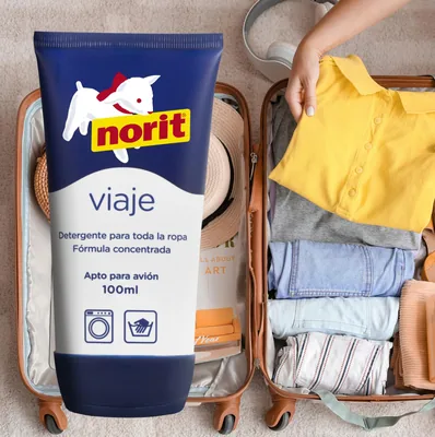 Norit Detergente para Toda la Ropa, Formato Viaje 100 ml - pack de 12 unidades – foto 3