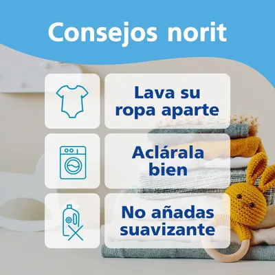 Norit Bebé Detergente Líquido para Ropa de Bebé, 32 lavados 1125 ml - pack de 12 unidades – foto 4