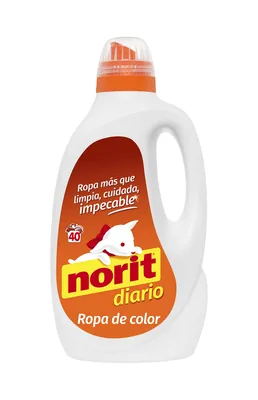Norit Diario para Ropa de Color Detergente Líquido 40 lavados (pack de 6)