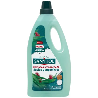 Sanytol Botella Desinfectante Limpiahogar Eucalipto 1200 ml (pack de 8)