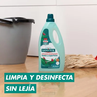 Sanytol Botella Desinfectante Limpiahogar Eucalipto 1200 ml - pack de 8 unidades – foto 1