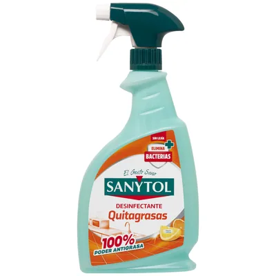 Sanytol Spray Limpiador Desinfectante Quitagrasas 750 ml (pack de 12)