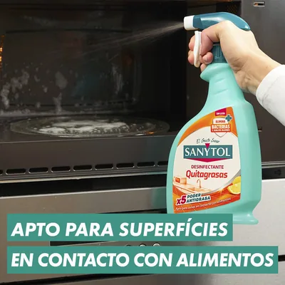 Sanytol Spray Limpiador Desinfectante Quitagrasas 750 ml - pack de 12 unidades – foto 1