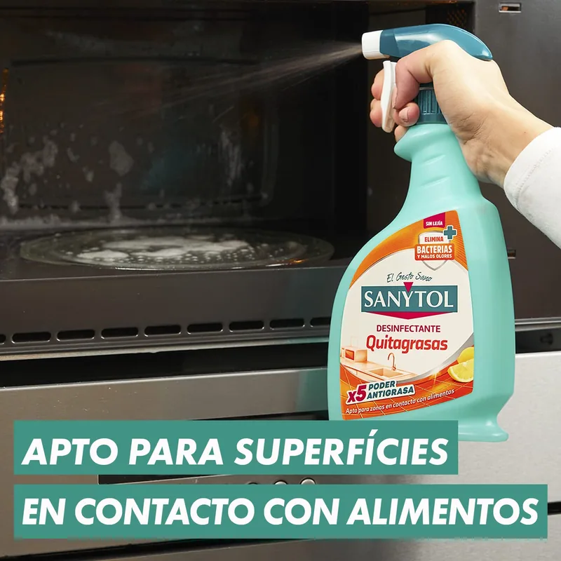 Sanytol Spray Limpiador Desinfectante Quitagrasas 750 ml - pack de 12 unidades