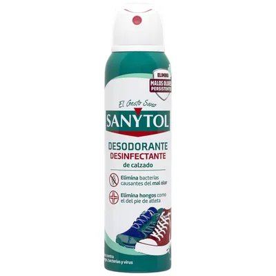 Sanytol Spray Desinfectante y Desodorante para Calzado 150 ml (pack de 6)