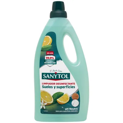 Sanytol Limpiador de Suelos Limón 1200 ml (pack de 8)