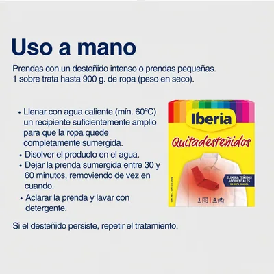 Iberia Quitadesteñidos en Polvo para Ropa Blanca 200g - pack de 4 unidades – foto 3