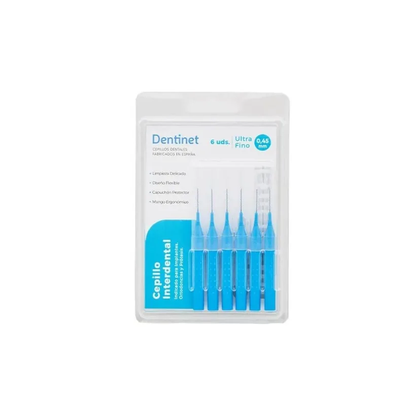 Dentinet Cepillos interdentales 0,60 mm 6 cepillos - pack de 12 unidades