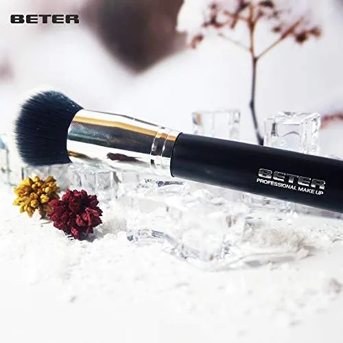 Beter Brocha plana kabuki base de maquillaje fluido - pack de 2 unidades