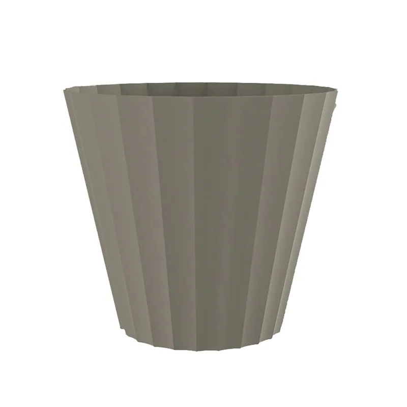 Plastiken Maceta Doric Ø32x29CM Color Taupe - pack de 2 unidades