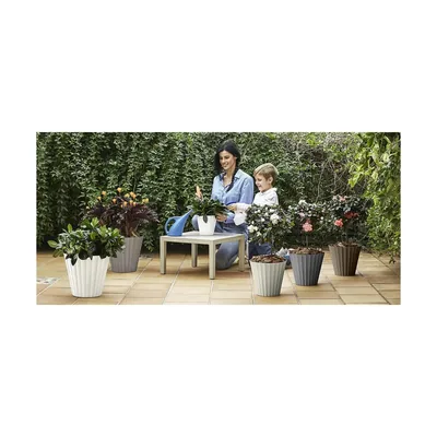 Plastiken Maceta Doric Ø32x29CM Color Taupe - pack de 2 unidades – foto 2
