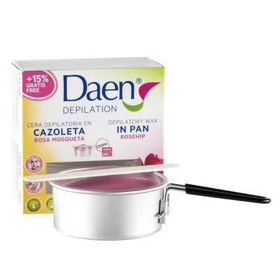 Daen cera depilatoria en cazoleta rosa mosqueta 90 g (pack de 4)