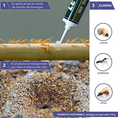 Zotal Gel anti hormigas insecticida en jeringuilla 10g - pack de 6 unidades – foto 2