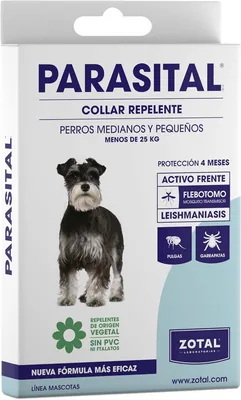Zotal Collar Antiparasitario para Perros Pequeños y Medianos de Parasital (pack de 2)