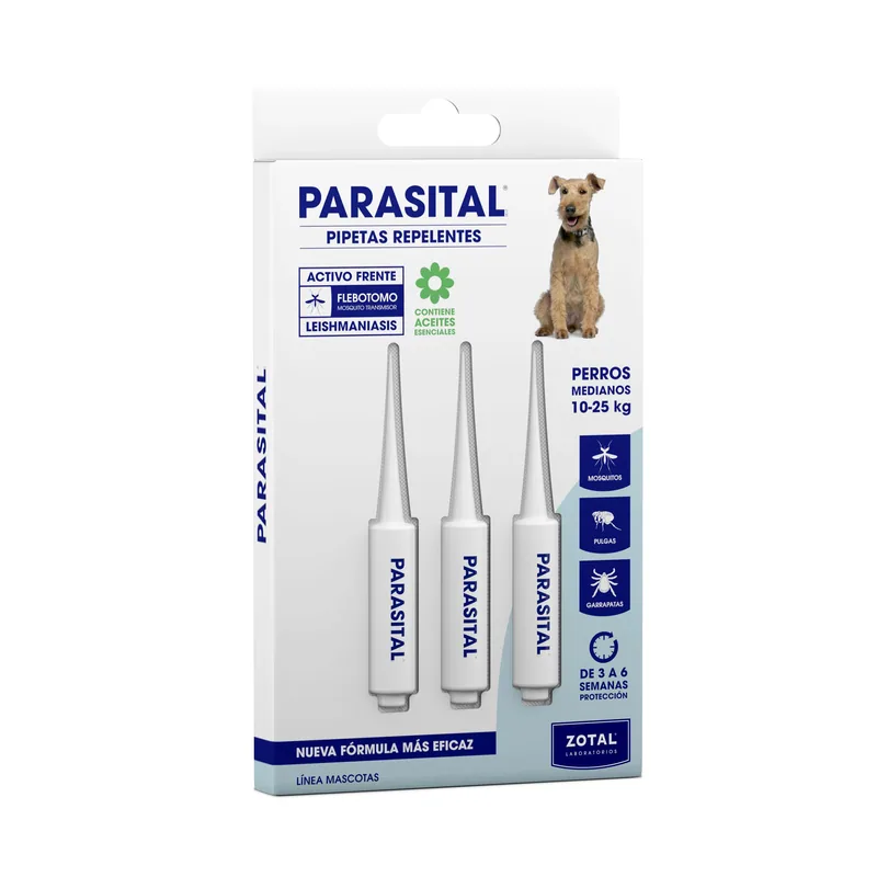 Zotal Parasital Pipetas Antiparasitarias para Perros Medianos 25 kg - 1 unidad