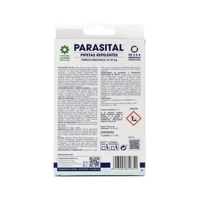 Zotal Parasital Pipetas Antiparasitarias para Perros Medianos 25 kg - 1 unidad – foto 2