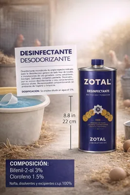 Zotal Desinfectante Microbicida 870 ml - 1 unidad – foto 2