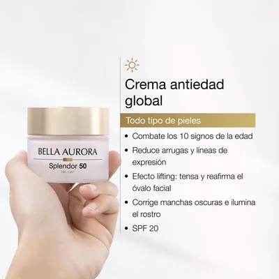 Bella Aurora Splendor 50 crema antiedad global día SPF20 50 ml - 1 unidad – foto 3
